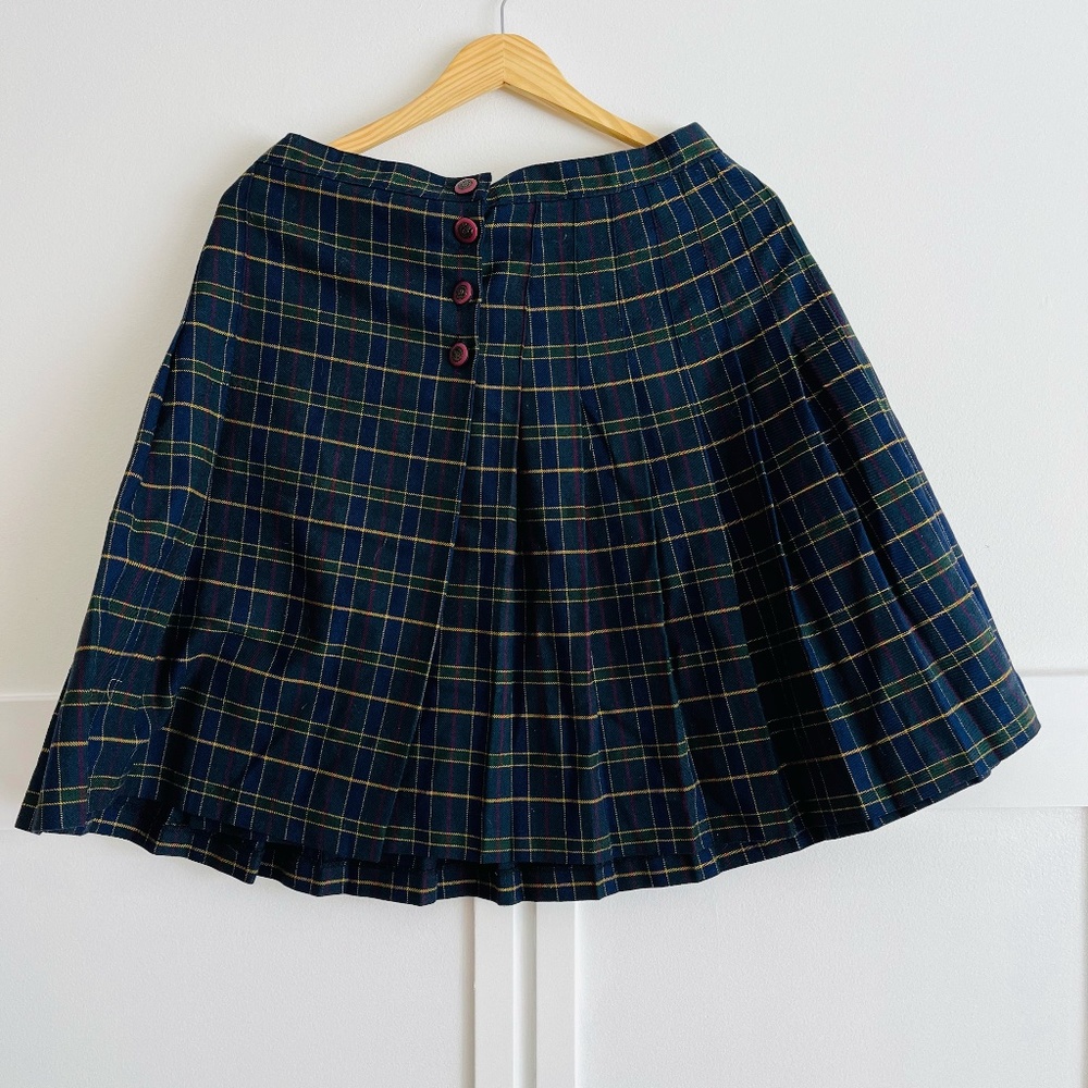 Vintage Plaid Skirt Size